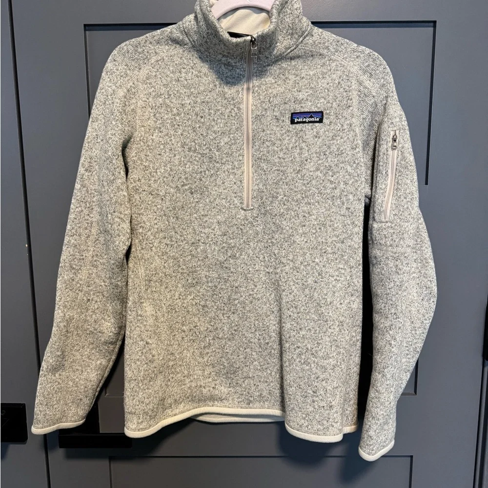Patagonia W's Better Sweater 1/4 Zip Fleece Pullover - Pelican - Picture 3 of 5